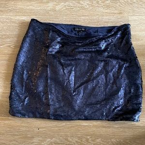 Banana Republic navy sequin miniskirt